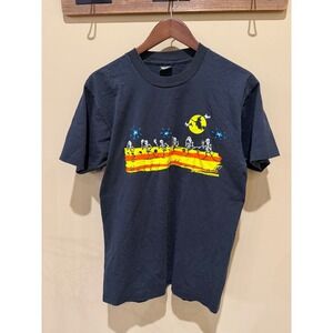 Vintage Single Stitch Happy Halloween Tee Black Size Large‎
